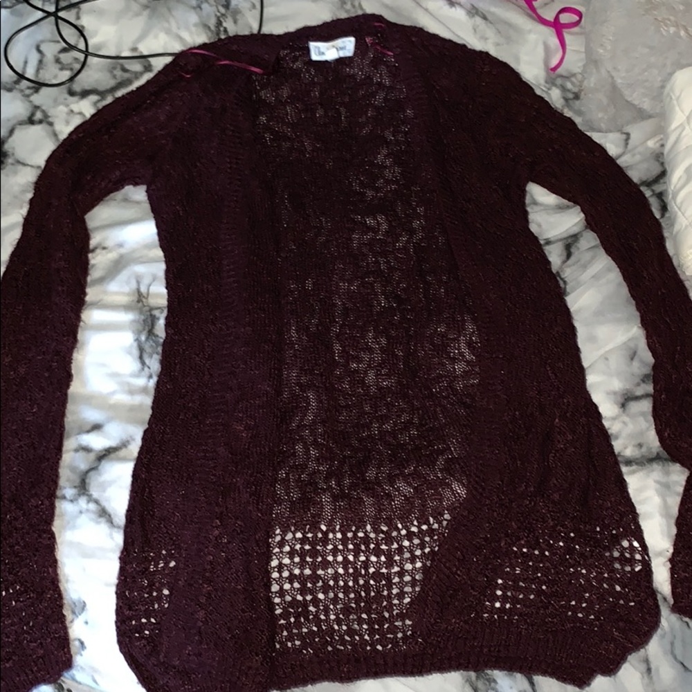 Maroon cardigan
